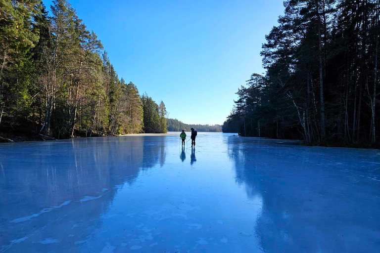 Estocolmo: Patinaje Nórdico sobre Hielo para Principiantes en un Lago Helado