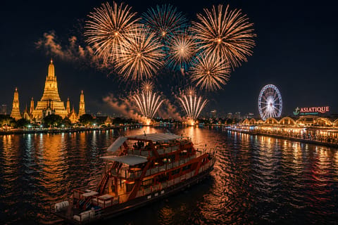 Bangkok: Pruek Wooden Yacht Dinner Cruise Chao Phraya River