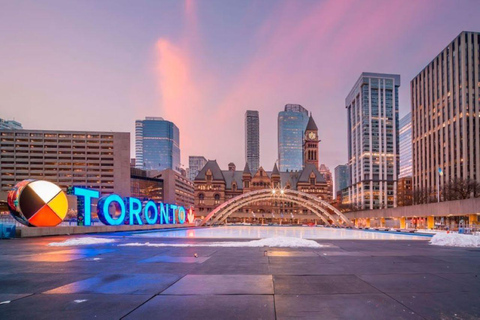 Toronto: City Sightseeing rondleiding met gids per bus in de avond