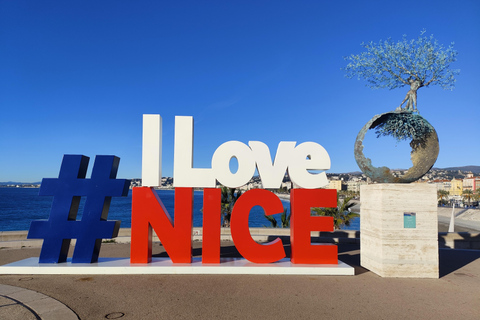 Nizza: tour della città in famiglia in bicicletta Taxi elettrico (4 posti)