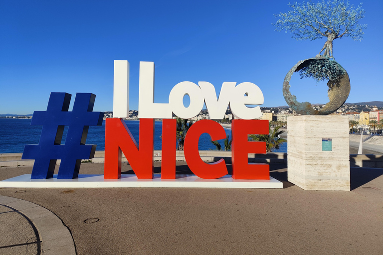 Nizza: tour della città in famiglia in bicicletta Taxi elettrico (4 posti)