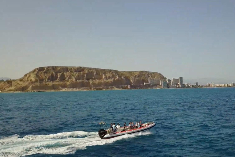 From Alicante: Speedboat tour along the coast with a swim stop From Alicante: Speedboat tour along the coast with a stop for a swim