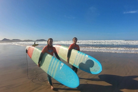 Lanzarote: Clase de surf con longboard en la playa de Famara todos los niveles