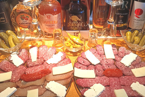 Bulgarian Premium Aged Rakia, Cold Cuts and Pickles Tasting