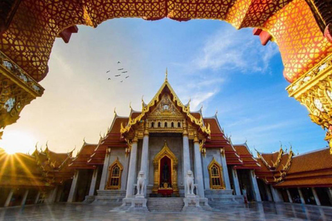 Bangkok: 2 Temple Tour (Golden Buddha + Marble Temple) Bangkok: 2 Temple Tour + Gems Gallery