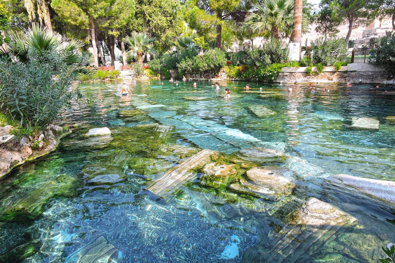 From Izmir: Pamukkale and Hierapolis Guided Day Trip Pamukkale Entry Included