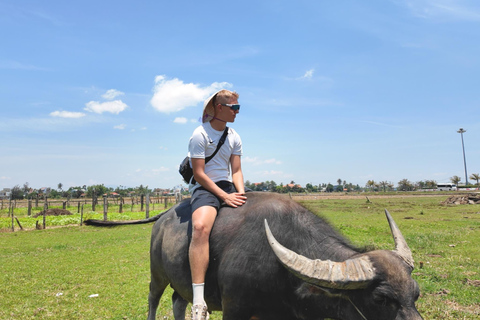Hoi An Bike Tour: Stress Relief w Buffalo,Duck & Basket Boat E-Car Sightsee Private Tour: Explore the Insider’s Route