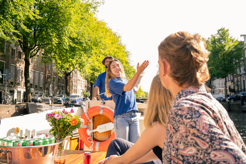 Amsterdam: German Guided Canal Cruise with on Board Bar Shared German Guided Open Boat Cruise with Bar Onboard