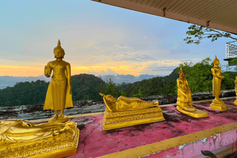 Krabi : Visite du temple de la grotte du tigre au coucher du soleil