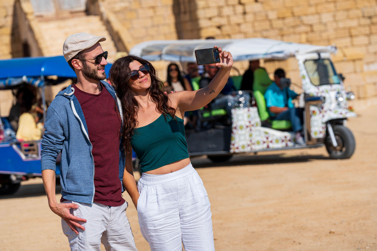 From Malta: Gozo Tuk-Tuk Tour with Comino Mini Cruise With Italian-Speaking Tour Leader