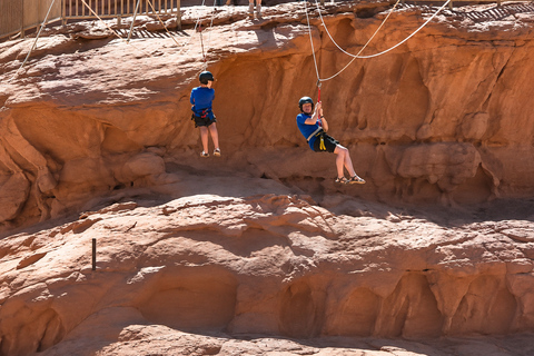 Zipline & Desert Jeep Adventure with tea stop in Wadi Rum