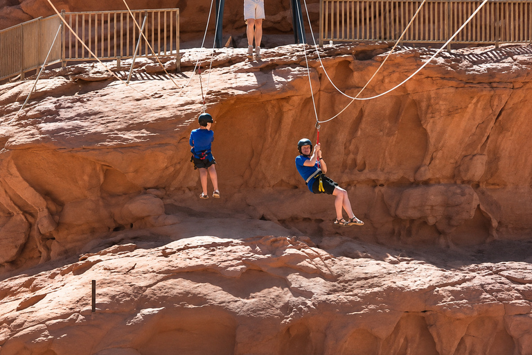 Zipline & Desert Jeep Adventure with tea stop in Wadi Rum