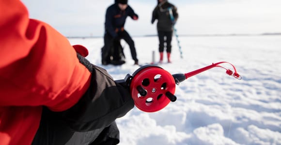Levi: Ice Fishing by Snowmobile