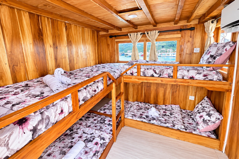 3D Komodo Sailing & Land Tour 12 Stops Single Bed & Hotel 3-Day Shared Cabin, Single Bed No Land Tour No Park Fee
