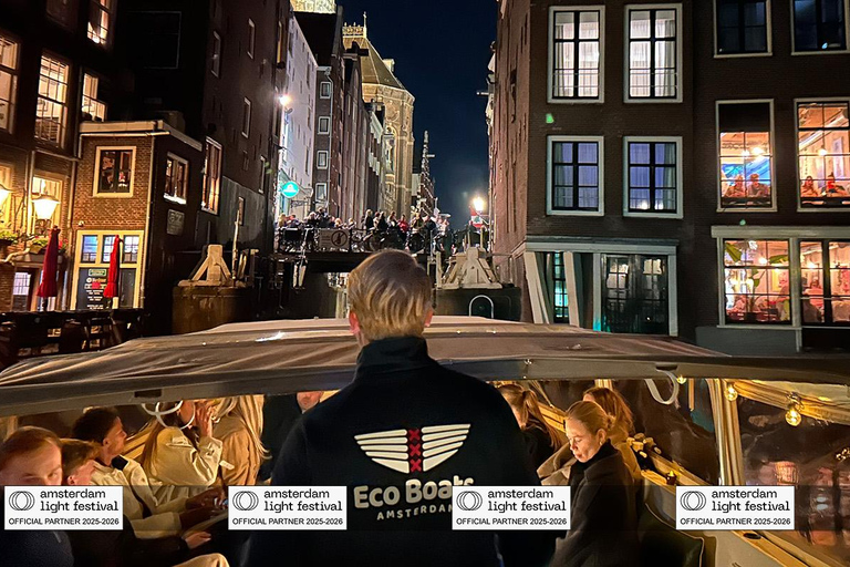 Crucero por el Festival de la Luz de Ámsterdam con bebidas calientes opcionalesCrucero Fiesta de la Luz de Ámsterdam con 1 Bebida