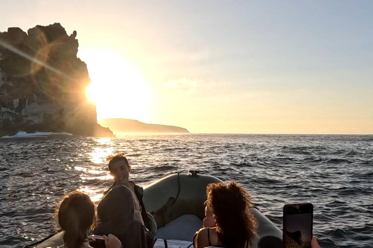 São Miguel: Sunset Boat Tour – Golden Light, Cliffs & Caves