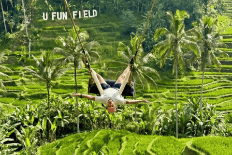 Bali: ATV + Zipline Swing & Sky Bike in Ubud Rice Field ATV Tandem + U Fun Field ULTIMATE Package (All 4 Games)