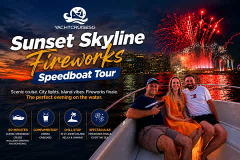 Singapore Sunset Skyline Speedboat Fireworks Tour - Image 3
