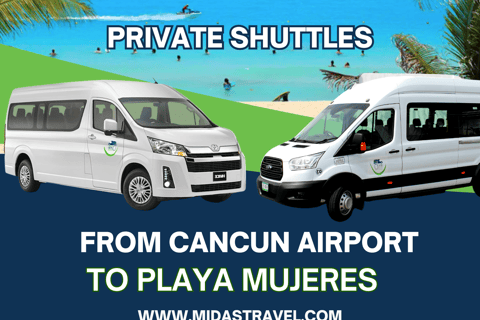 One-Way or Round Trip Airport Transfer to Playa Mujeres One-Way From Playa Mujeres to Cancun Airport Transfer