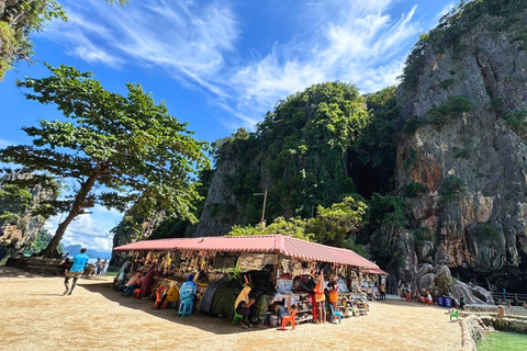 Krabi: Luxury Vintage Wooden Boat Cruise With Island Hopping Private: One day 4 Islands Tour