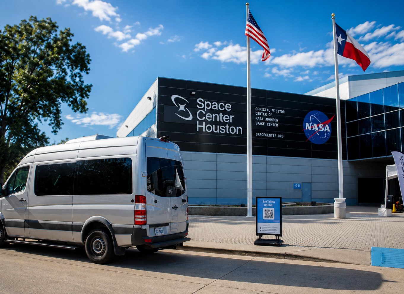 Houston: Billet til NASA Space Center og tur-retur-transport