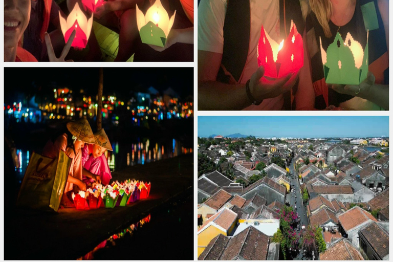 Hoi An : Lantern Boat Trip with flower Lanterns . Hoi An Lantern Boat Trip