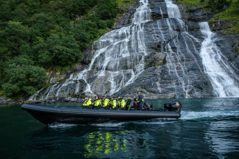 From Hellesylt: Experience Fjordsafari Geirangerfjord on RIB