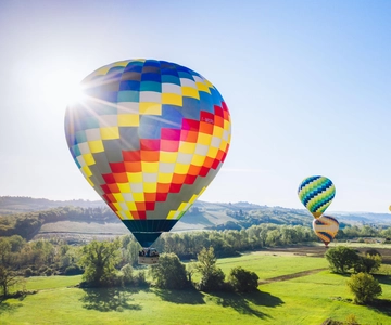 Hot Air Balloon, Pienza, Montalcino, Val D'orcia