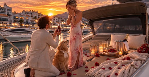 Marbella: Private Yacht Proposal Experience at Sea