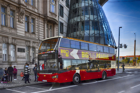 Praga: Tour del Big Bus in autobus Hop-on Hop-off e crociera sul fiume Moldava24 ore di autobus senza crociera sul fiume