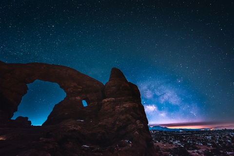 Moab: De vensters in Arches begeleide sterrenkijkwandeling