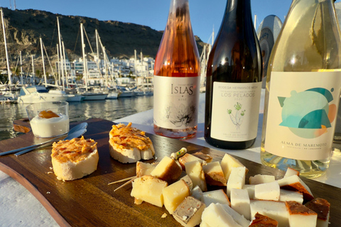 Explore Gran Canaria: Boat Tour with Wine & Food Tasting Wine & Local Food Tasting + Boat trip from Puerto de Mogan