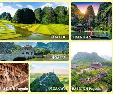 Från HN: Bai Dinh, Trang An/Tam Coc, Mua Cave & Hoa Lu Tour