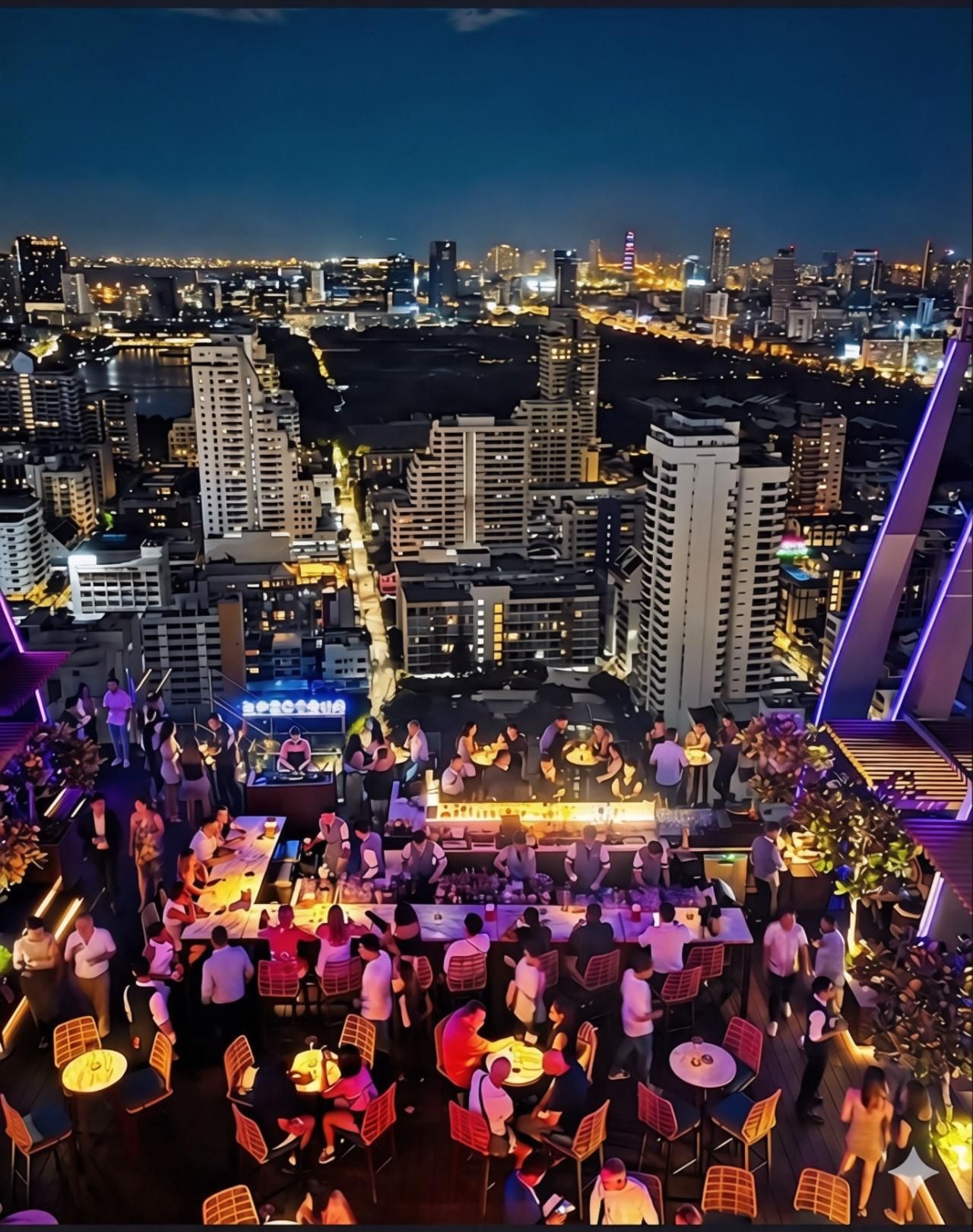 Bangkoks Nachtleben: Rooftop bei Sonnenuntergang, Tuk-Tuk, Kneipentour-Party