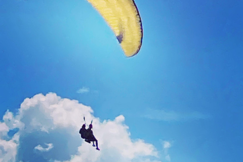 First time / Tandem paragliding flight in Saint Florent Paragliding tandem flight in Saint Florent