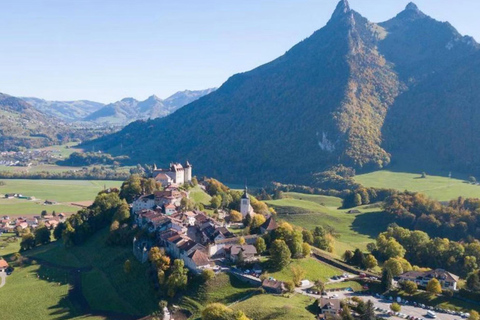 Depuis Bâle : excursion d&#039;une journée à Gruyères avec château et laiterie de spectacle.