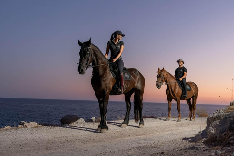 Creta a Caballo: Hipnotizante paseo al atardecerCreta a Caballo: Hipnotizante viaje al atardecer