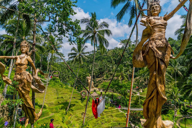 Ubud: Alas Harum Day-Pass med Swing, Sky Bike &amp; Flying FoxEntré + 1 Gunga + 1 Flying Fox/Skybike