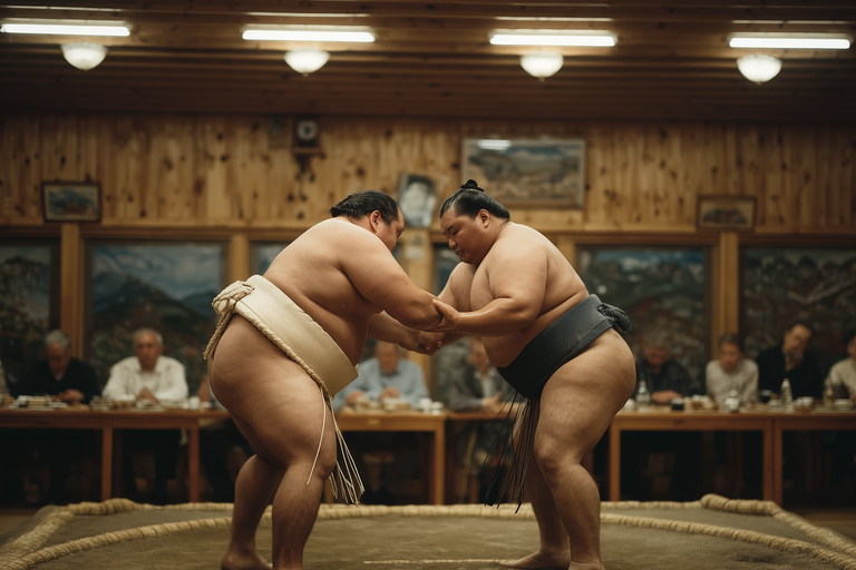 Osaka: zapasy sumo z napojem i zdjęciem