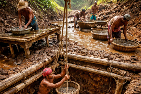 Colombo: Ratnapura Gem Mine Tour with Waterfall Visit