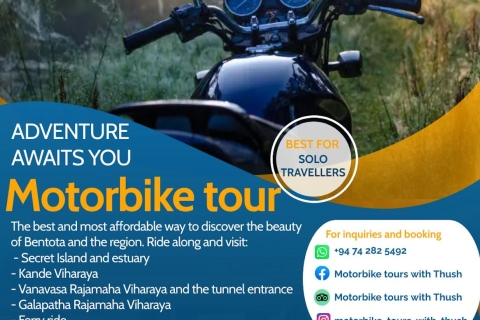 Sri Lanka/Bentota: Motorbike sightseeing tours Bentota and region (within ~15km)