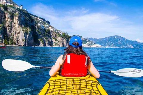 Côte amalfitaine : Excursion en kayak avec plongée en apnée et visite des grottes