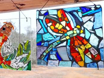 Glass on Glass Mosaic craft workshop near lagos