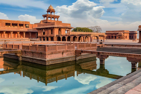 De Délhi: passeio de trem pelo Taj Mahal, Agra e safári de pássarosCarro particular com ar-condicionado, trem, guia, taxas de entrada e hotel 5 estrelas