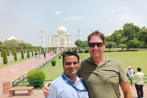 De Délhi: passeio de trem pelo Taj Mahal, Agra e safári de pássarosCarro particular com ar-condicionado, trem, guia, taxas de entrada e hotel 5 estrelas