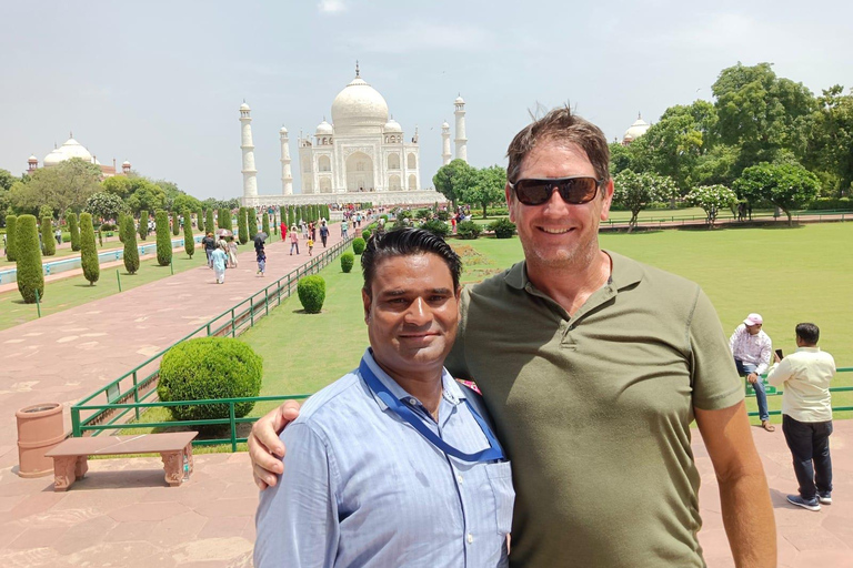 De Délhi: passeio de trem pelo Taj Mahal, Agra e safári de pássarosCarro particular com ar-condicionado, trem, guia, taxas de entrada e hotel 5 estrelas