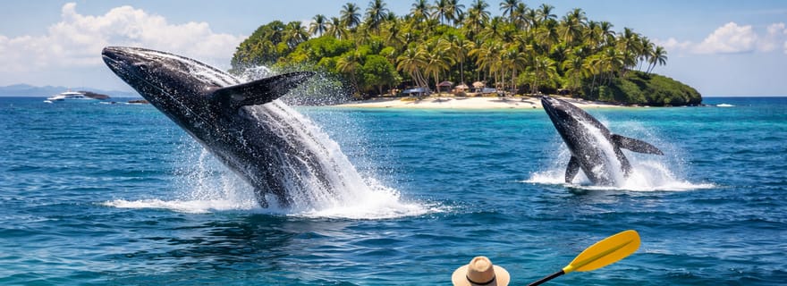 Samaná : baleines, Cayo Levantado et kayak dans la baie