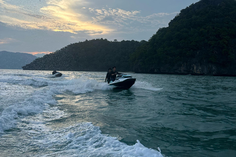 Excursión en moto acuática por la isla de Langkawi Parque Geoforestal de KilimPiloto único