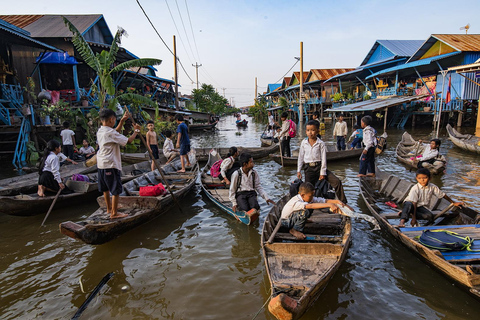 From Siem Reap: Floating Village Tour by BoatPrivate Sunset Tour