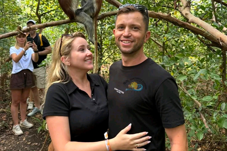 Zanzibar: Jozani Forest & Salaam Cave Sea Turtles Tour Private Self Transfer Experience